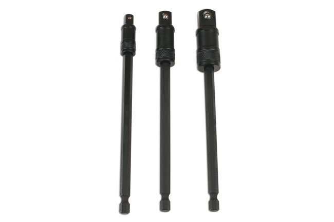 Laser Tools 7779 Impact Quick Locking Socket Adaptor Set 150mm 3pc