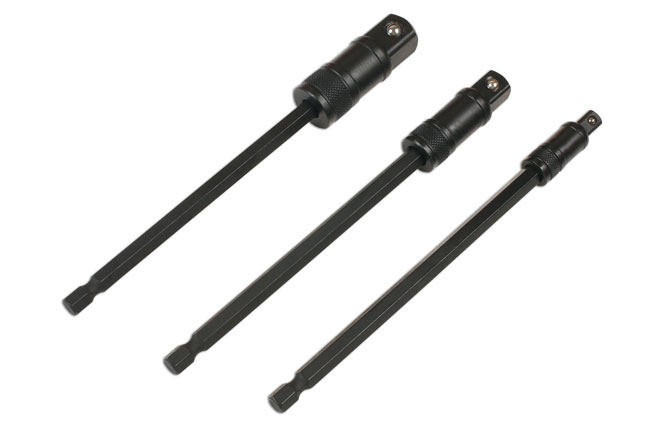 Laser Tools 7779 Impact Quick Locking Socket Adaptor Set 150mm 3pc