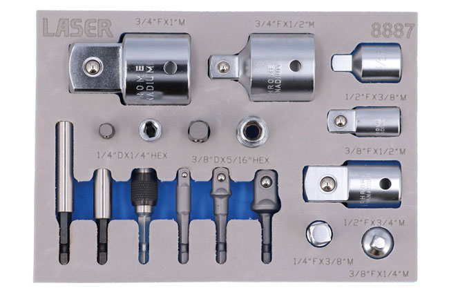 Laser Tools 8887 Adaptor Set 17pc